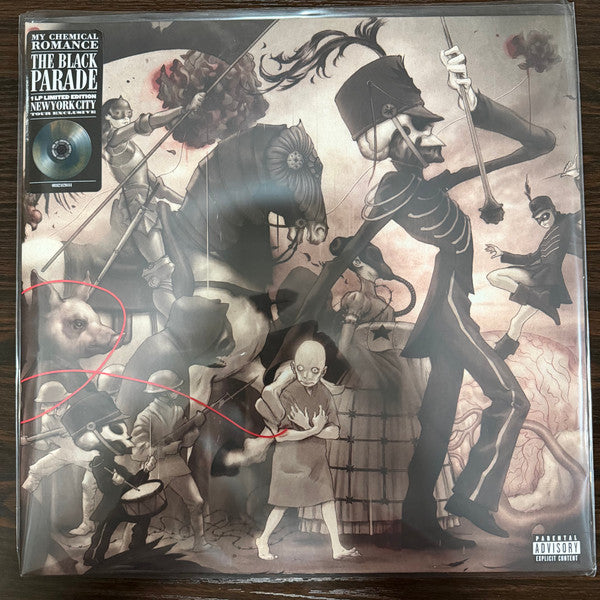 My Chemical Romance The Black Parade vinyl LP front cover, sealed, with New York City tour hype sticker