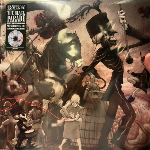 My Chemical Romance The Black Parade vinyl LP front cover, sealed, with Washington DC tour hype sticker
