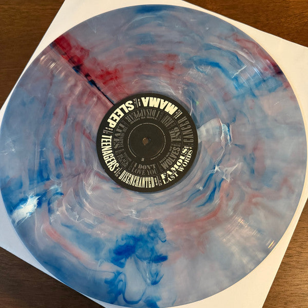 My Chemical Romance The Black Parade limited edition red, white, blue marble vinyl record and label