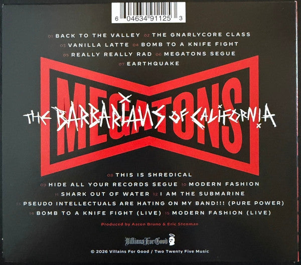 The Barbarians Of California : Megatons (CD, Album)