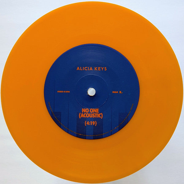 Alicia Keys : Empire State Of Mind (Part II) Broken Down / No One (Acoustic) (7", Ora)