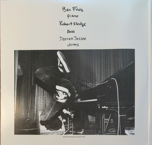 Ben Folds Five "30th Anniversary" vinyl 2LP inner sleeve with band credits and piano photo