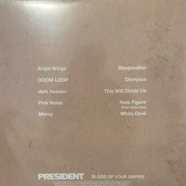President (37) : Blood Of Your Empire (LP, Album, Ltd, Blo)