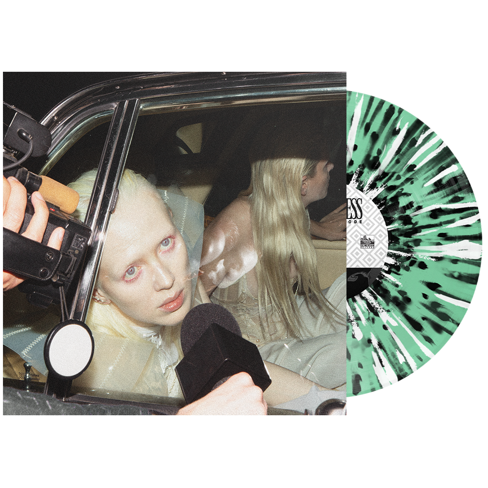 Static Dress Injury Episode limited edition mint green with black white splatter vinyl LP mockup