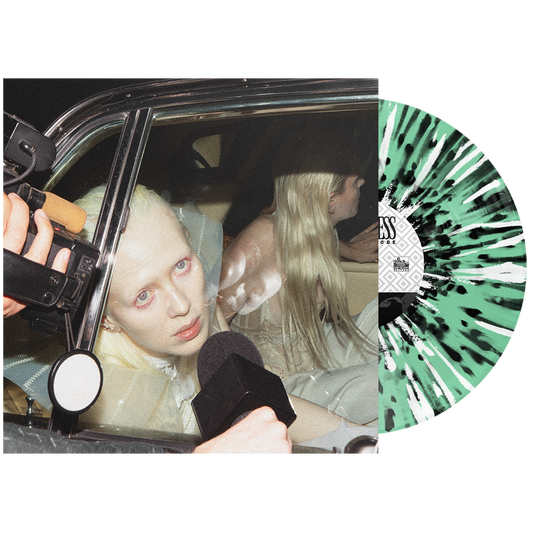 Static Dress Injury Episode limited edition mint green with black white splatter vinyl LP mockup