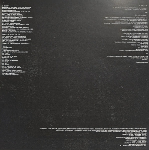 Shearling Motherfucker, I Am Both: "Amen" And "Hallelujah"... vinyl 2LP lyric insert back