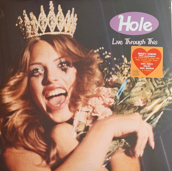 Hole Live Through This vinyl LP front cover, sealed, with hype sticker