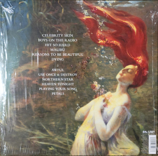 Hole Celebrity Skin vinyl LP back cover, sealed, with tracklist and barcode