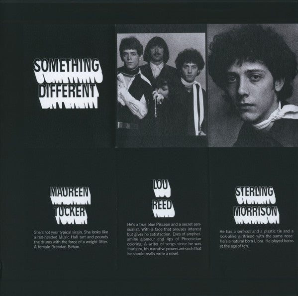 The Velvet Underground vinyl LP insert panel with Maureen Tucker, Lou Reed and Sterling Morrison