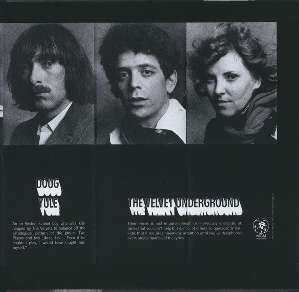 The Velvet Underground vinyl LP insert panel with Doug Yule and band liner notes