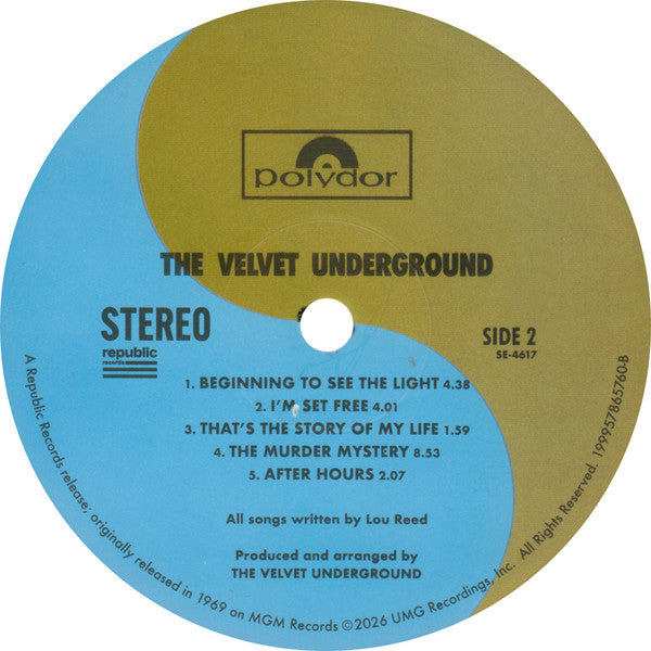 The Velvet Underground The Velvet Underground vinyl LP side 2 Polydor label
