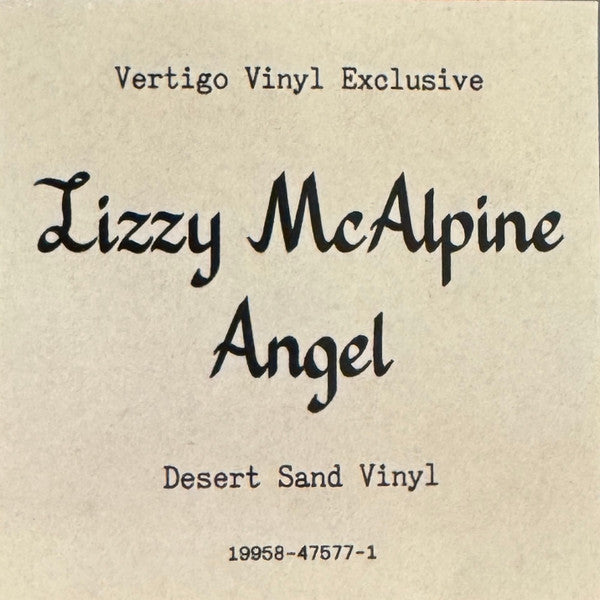 Lizzy McAlpine Angel vinyl 2LP Vertigo Vinyl exclusive Desert Sand sticker
