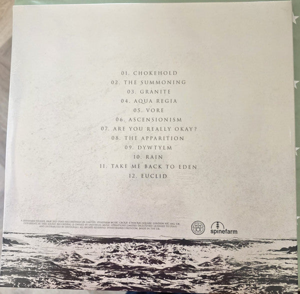 Sleep Token Take Me Back To Eden vinyl 2LP back cover, sealed, with tracklist