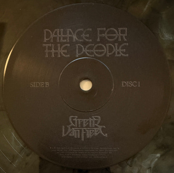 Greta Van Fleet Palace For The People "Oracle" gray smoke vinyl record, disc 1 side B