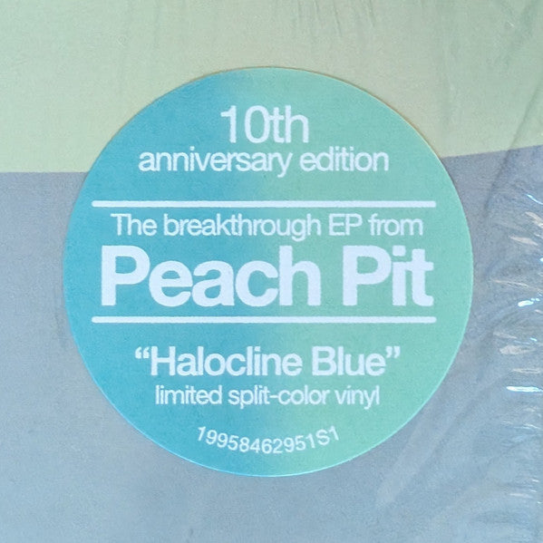 Peach Pit Sweet FA 12" vinyl EP 10th anniversary Halocline Blue hype sticker