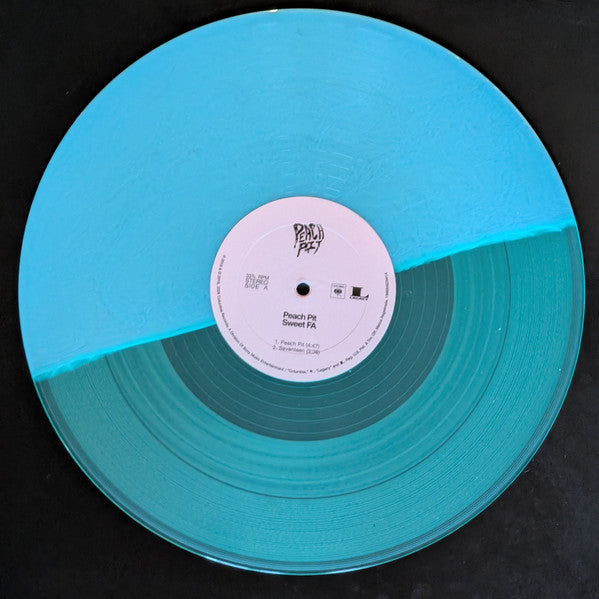 Peach Pit Sweet FA limited edition Halocline Blue split-color 12" vinyl EP record