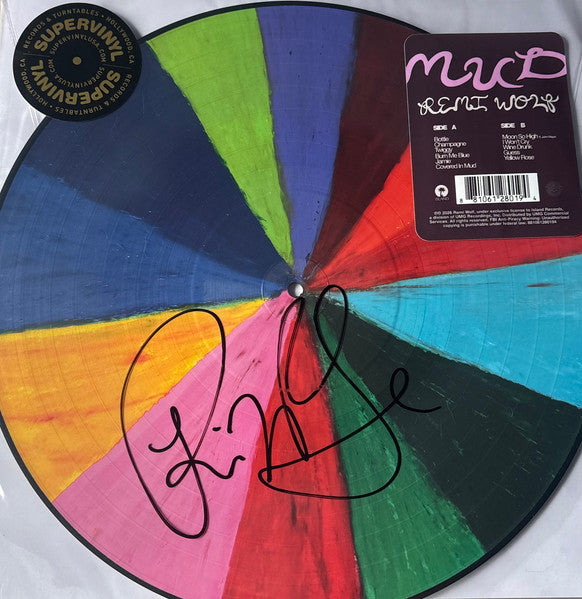 Remi Wolf Mud limited edition rainbow picture disc LP signed by Remi Wolf, with Supervinyl sticker