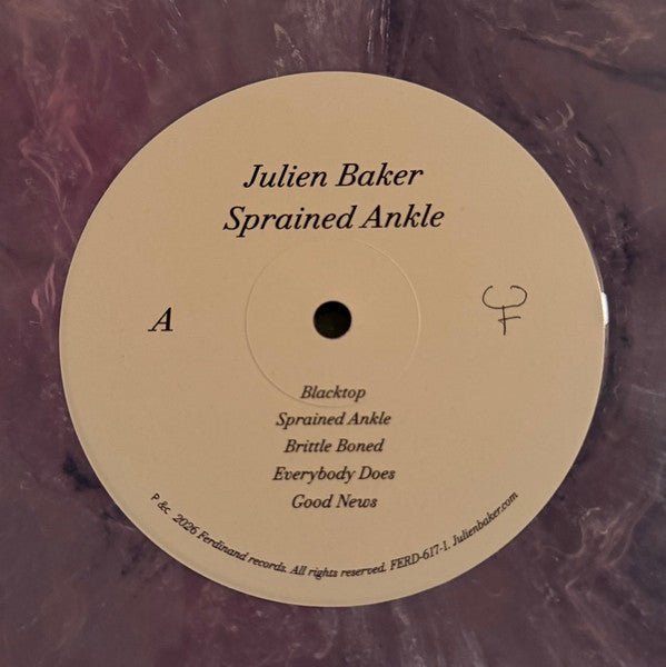 Julien Baker Sprained Ankle limited edition "Bruise" vinyl LP side A label