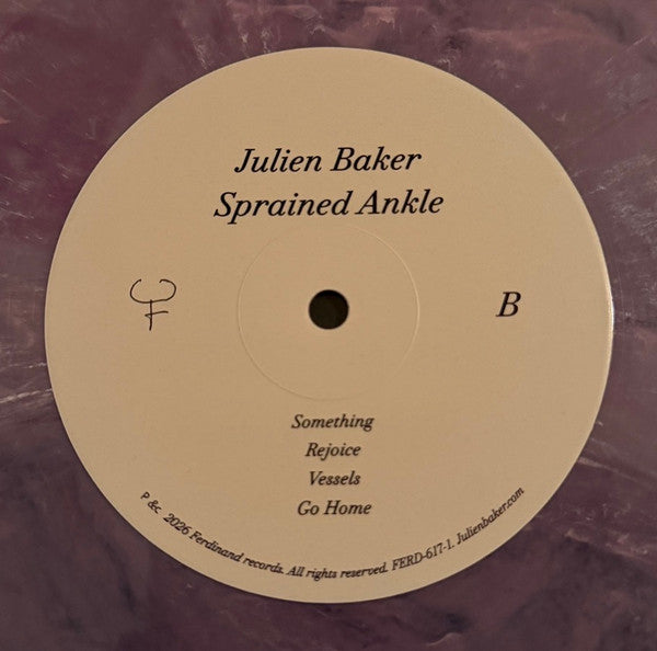 Julien Baker Sprained Ankle "Bruise" vinyl LP side B label close-up