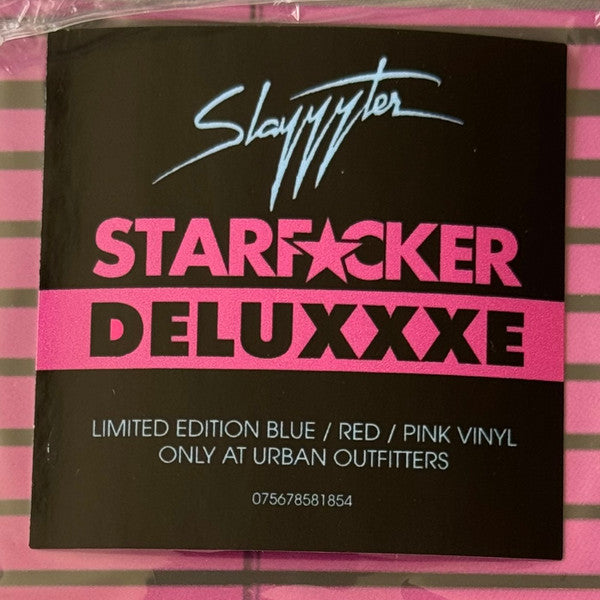 Slayyyter Starfucker Deluxxxe vinyl LP Urban Outfitters exclusive blue, red, pink hype sticker