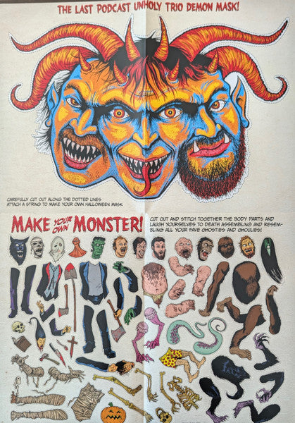 Last Podcast On The Left Revolting Repository Of Ghastly Sounds LP demon mask and monster cut-out insert
