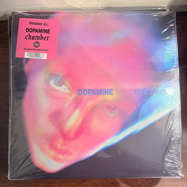 Fontaines D.C. Dopamine Chamber vinyl LP front cover, sealed, with Red Nebula hype sticker