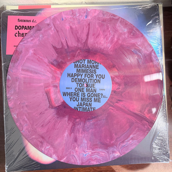 Fontaines D.C. Dopamine Chamber Red Nebula vinyl record side B label with tracklist
