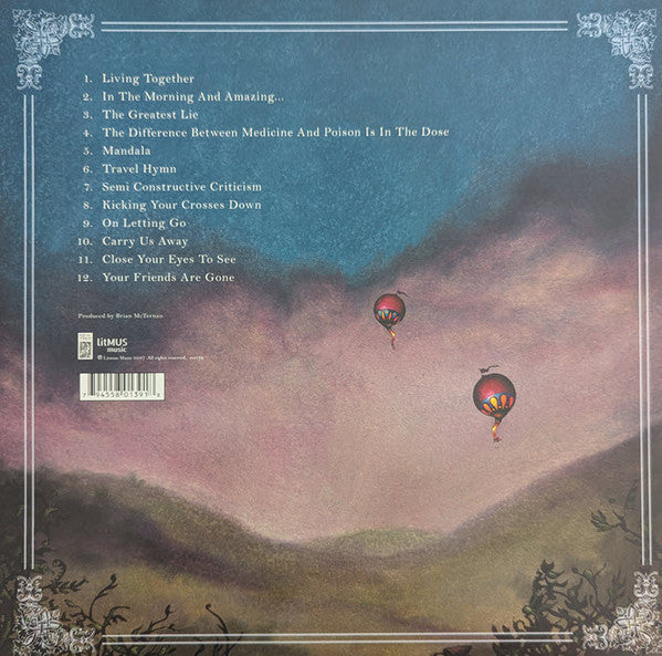 Circa Survive On Letting Go vinyl LP back cover with tracklist and barcode