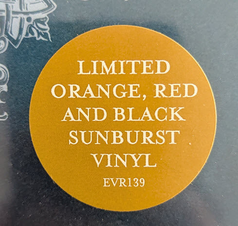 Circa Survive On Letting Go vinyl LP hype sticker for orange, red and black sunburst vinyl