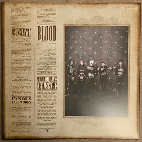 My Chemical Romance The Black Parade vinyl LP new art insert with band photo