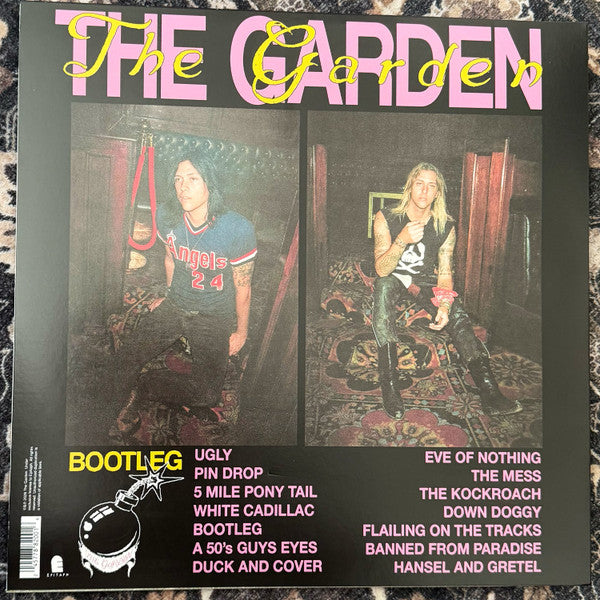 The Garden Bootleg vinyl LP back cover with tracklist