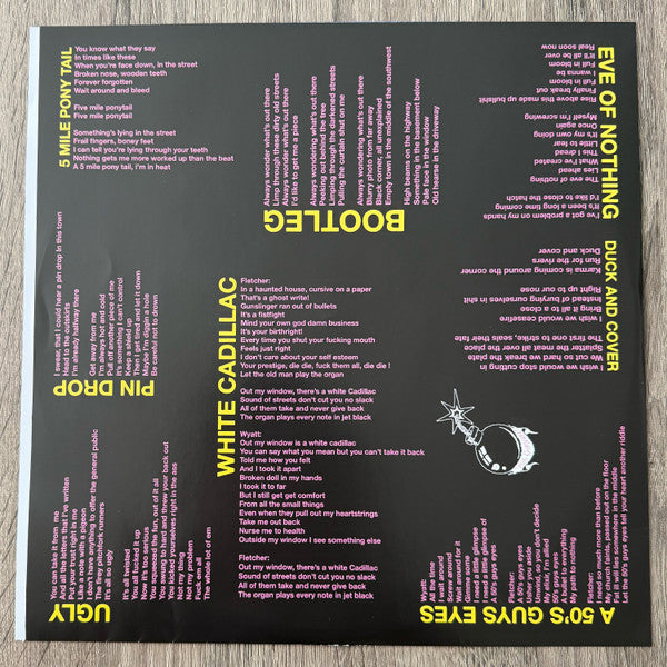 The Garden Bootleg vinyl LP lyric insert, front side