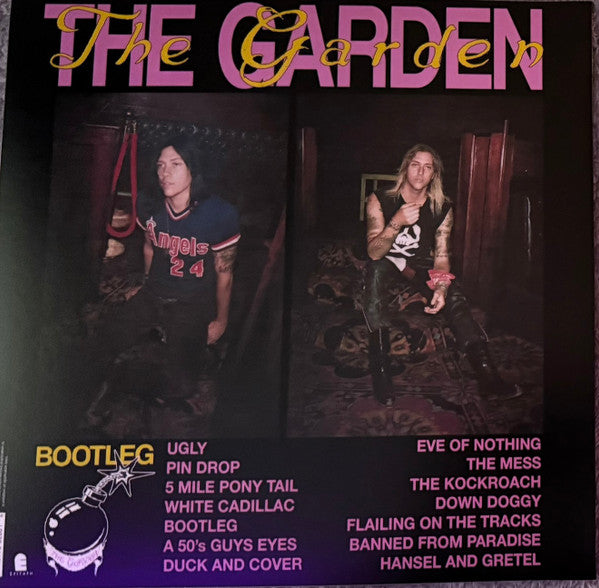 The Garden Bootleg vinyl LP back cover with tracklist