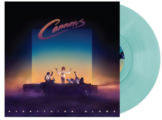 Cannons Everything Glows limited edition translucent light blue vinyl LP mockup