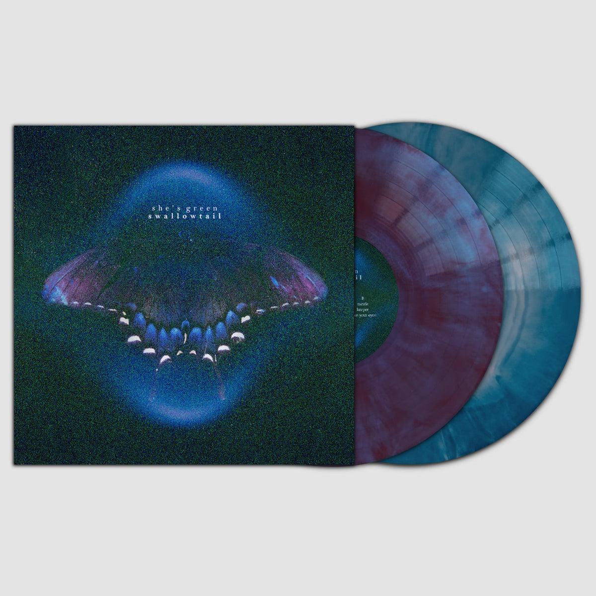 she's green - swallowtail / chrysalis Limited Edition Galaxy + Glitter Vinyl Record 2LP