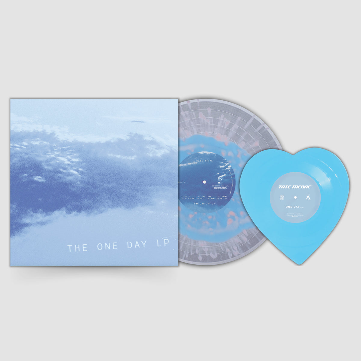 Tate McRae - The One Day LP Limited Edition Splatter Vinyl Record LP + Heart-Shaped 7" Single Set