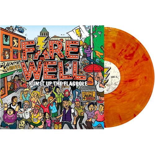 Farewell Run It Up The Flagpole limited edition plasma orange vinyl LP mockup