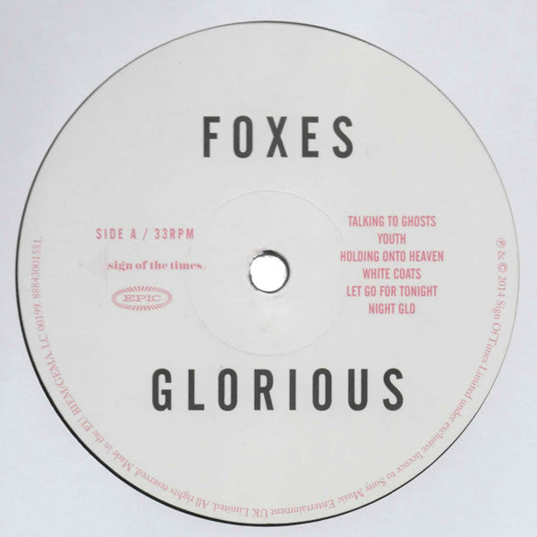 Foxes : Glorious (LP, Album, Ltd)