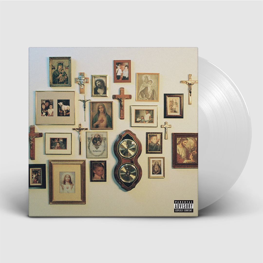 $uicideboy$ Thy Kingdom Come limited edition white vinyl LP mockup