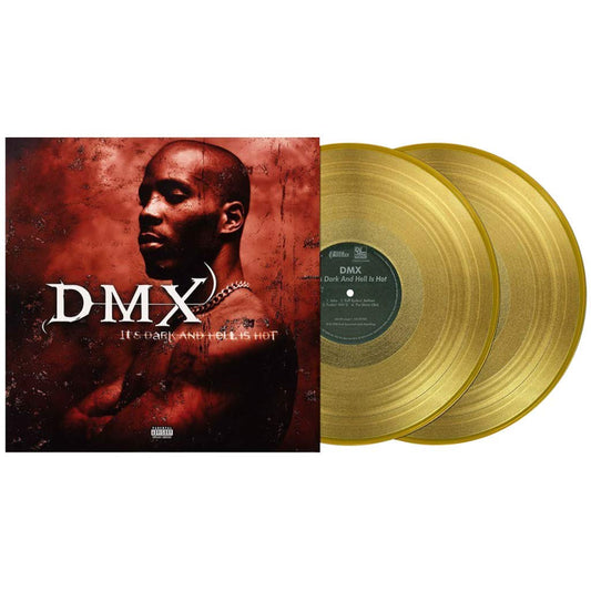 DMX It's Dark And Hell Is Hot limited edition gold vinyl 2LP mockup
