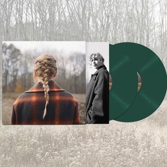 Taylor Swift evermore limited edition green vinyl 2LP mockup