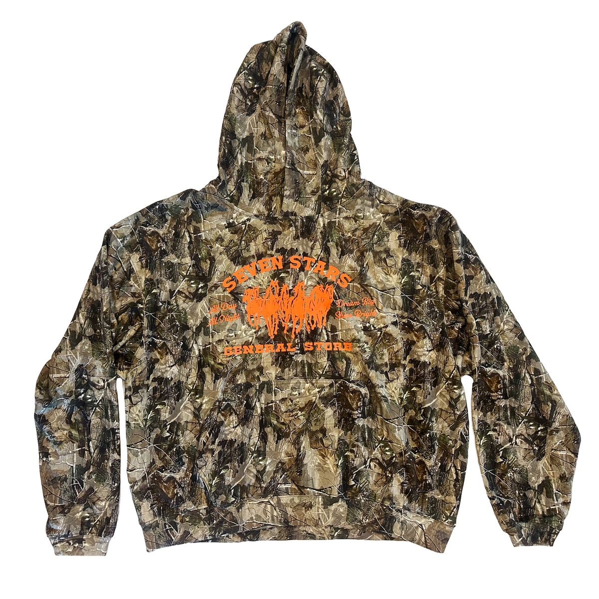 GRiZ Seven Stars 7SGS All Day All Night pullover hoodie in camo, front