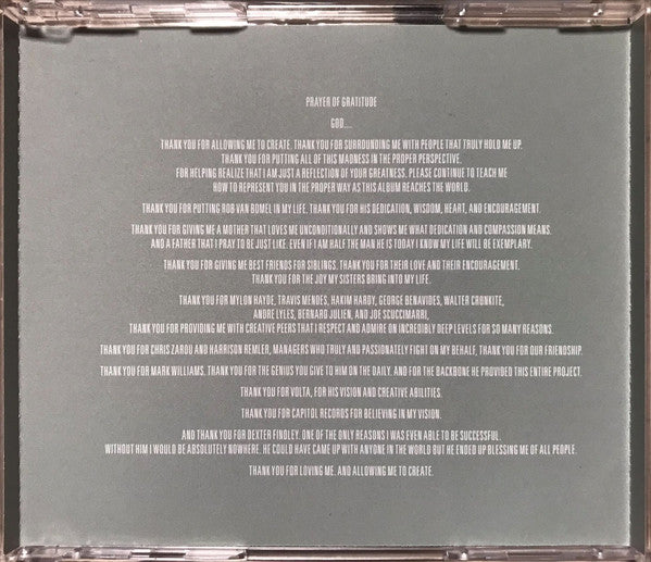 Jon Bellion The Human Condition CD tray card with liner notes