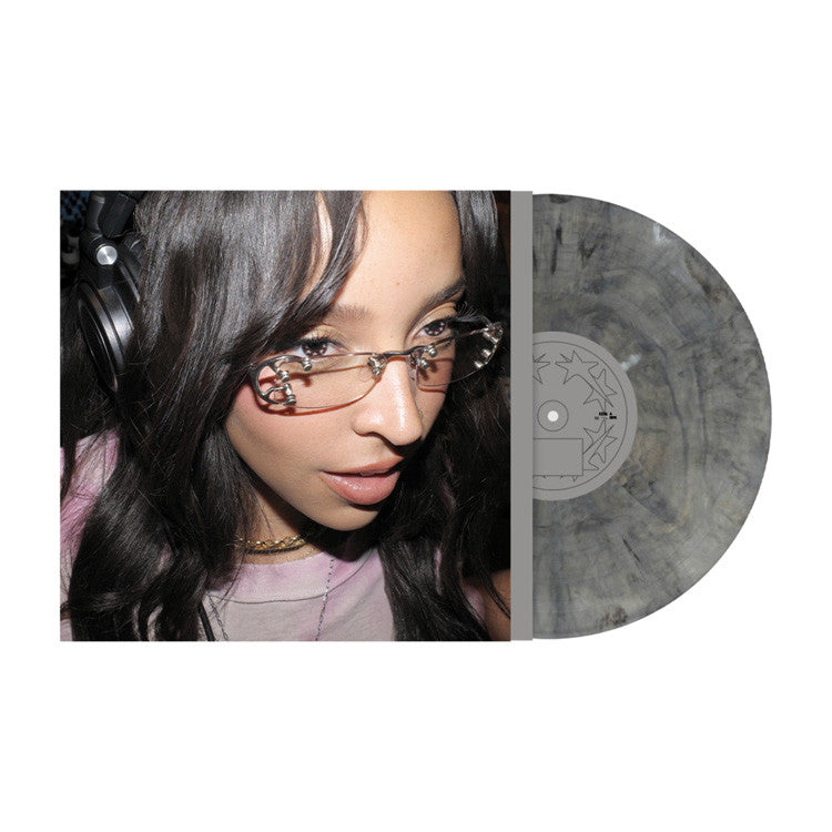 Tinashe Popstar "Stardust" vinyl LP mockup with gray marble disc