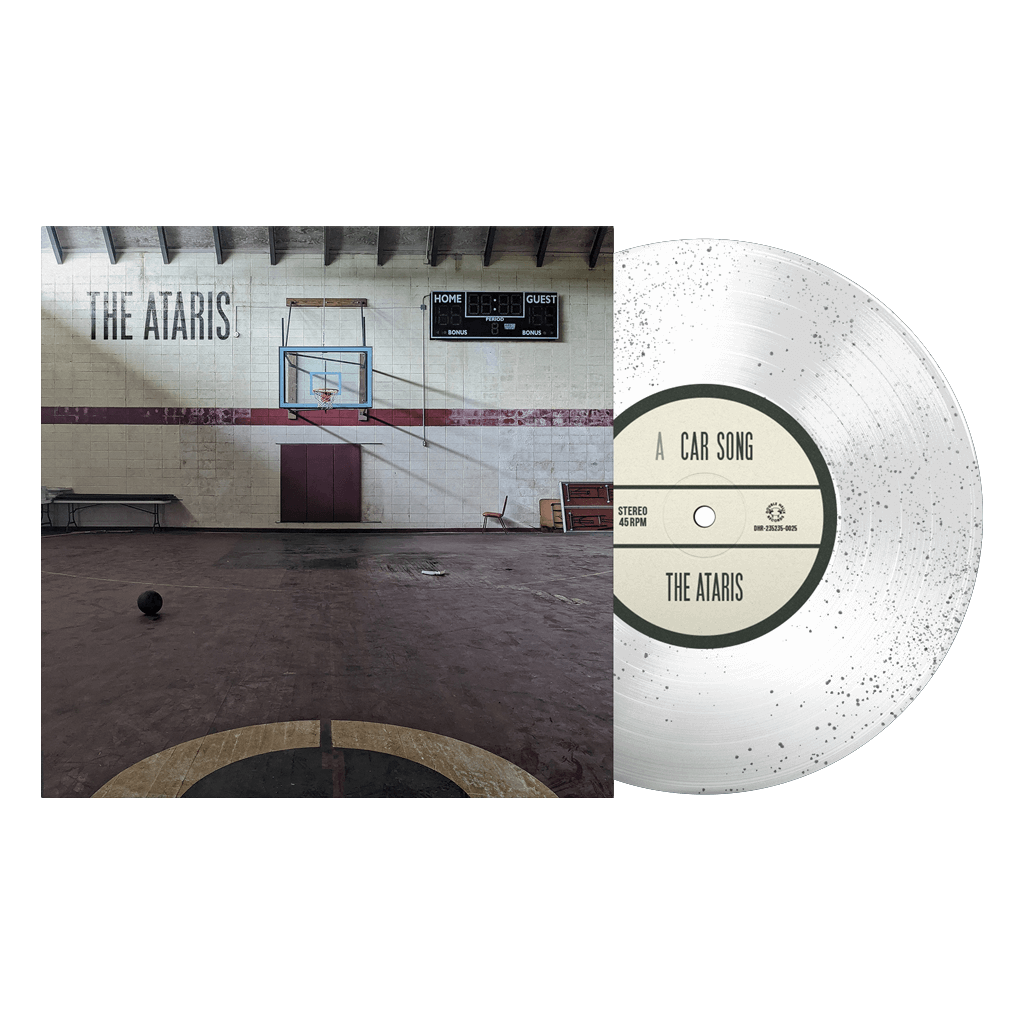 The Ataris Car Song limited edition ash-filled 7" vinyl single mockup with picture sleeve