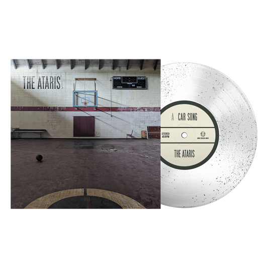 The Ataris Car Song limited edition ash-filled 7" vinyl single mockup with picture sleeve