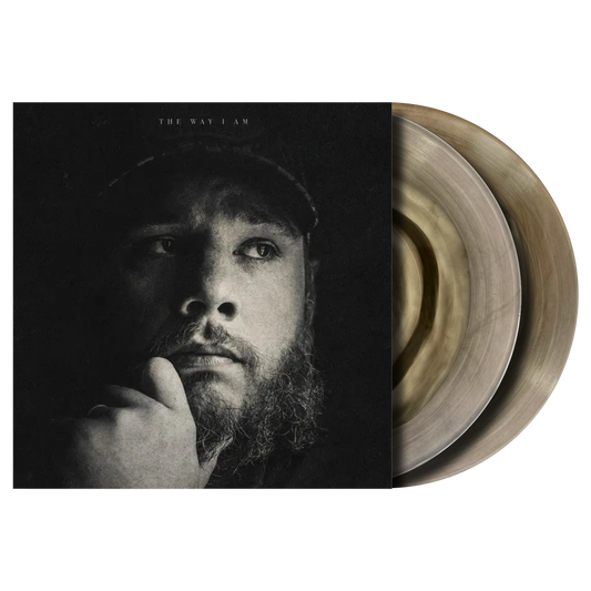 Luke Combs The Way I Am limited edition clear, black and white ripple vinyl 2LP mockup with cover