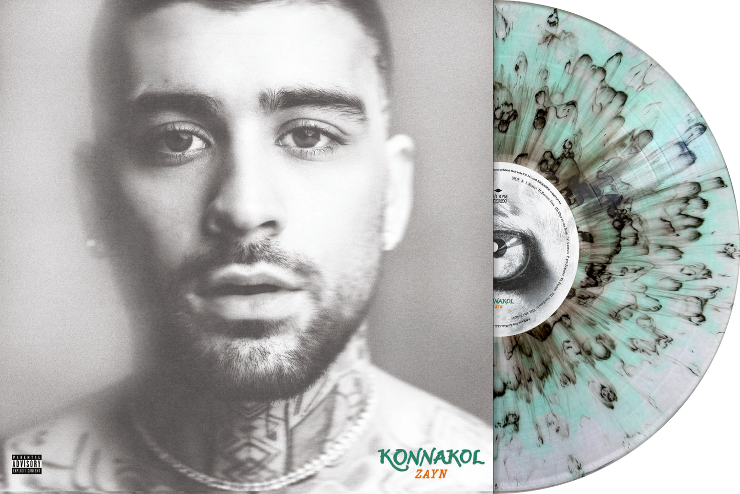 ZAYN - Konnakol Limited Edition Coke Bottle, Black Splatter Vinyl Record LP