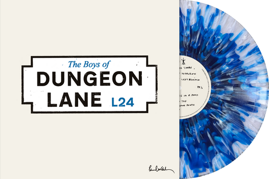 Paul McCartney The Boys Of Dungeon Lane limited edition crystal clear blue white vinyl LP mockup