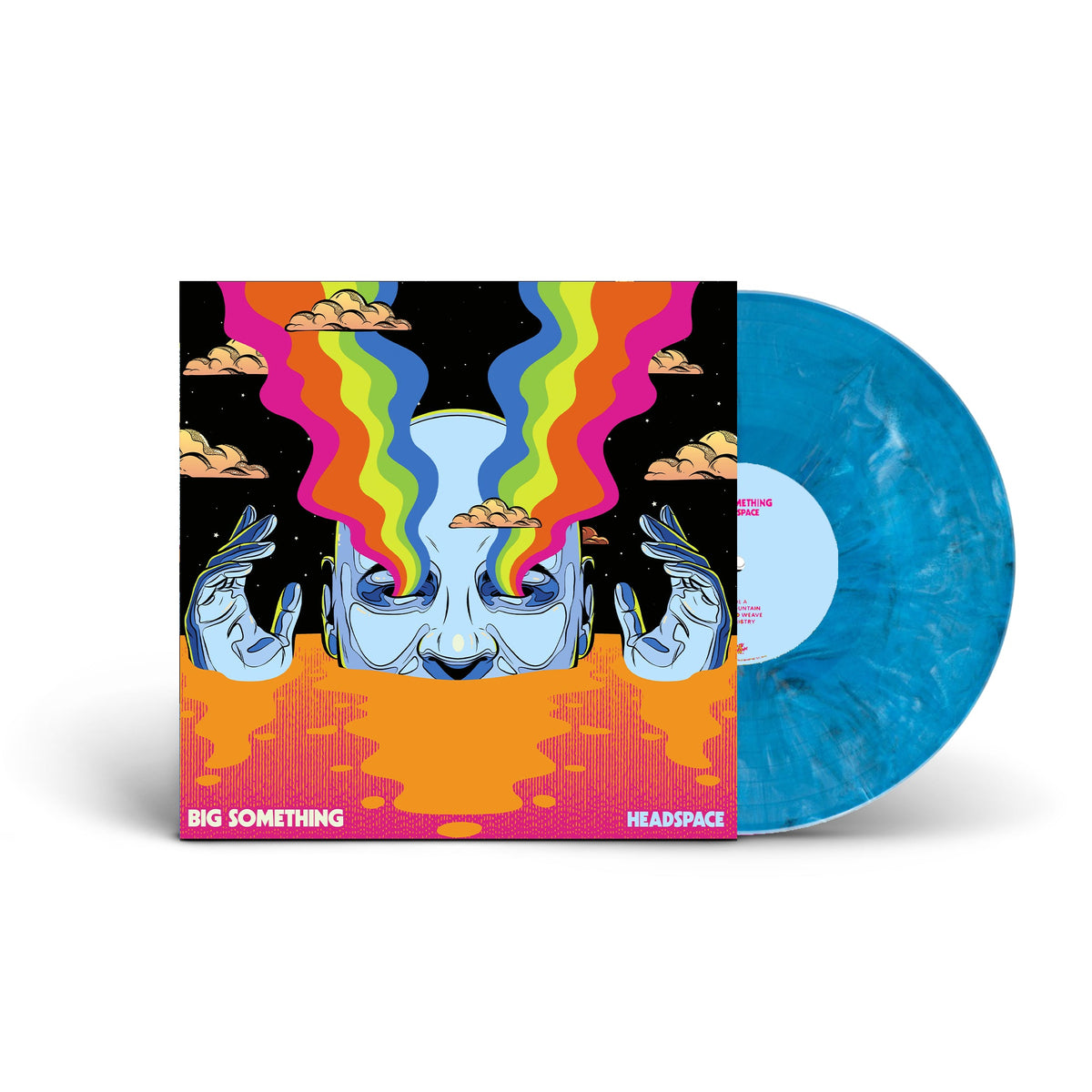 Big Something Headspace Limited Edition Blue Swirl Vinyl Record 2LP mockup